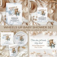 WHEELS UP LITTLE CO-PILOT BOY BABY SHOWER