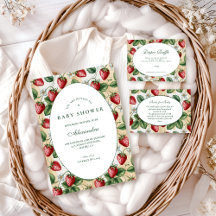 Red Gingham Berry Baby Shower