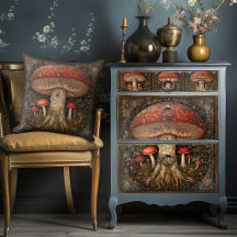 Red Mushroom Folk Art Cottagecore Collection