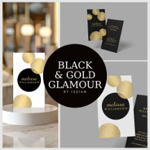 Black and Gold Glamour Designer Business Suite