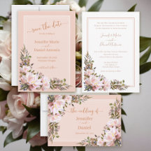 Peony Garden Rustic Peach Wedding Suite
