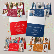 FOLDED GRADUATION INVITATIONS AND ANNOUNCEMENTS