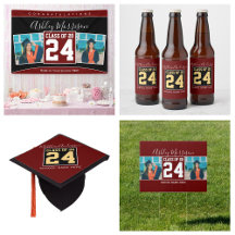 Classic Burgundy Graduation Party Celebration