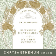 Chrysanthemum William Morris - Sage Green Gold v02