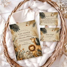 Neutral Safari Woodland Baby Shower