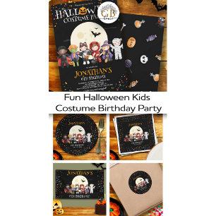 Fun Halloween Kids Costume Geburtstagsparty Runder Aufkleber