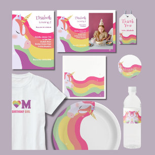 Magische Lebenskraft Rainbow Unicorn Geburtstag Pappteller