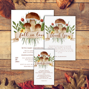 Rustikales Pilz-Herbst-Baby-Shower-Willkommensschi Banner