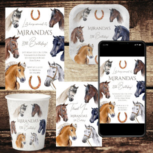 Reitpferde Dankeskarte