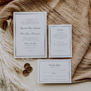 Invitation Élégant Mariage de calligraphie classique
