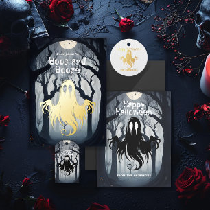 Halloween Ghost Spuk Forest Costume Party Runder Aufkleber