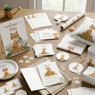 Tiere Mutter und Kind Fuchs Familien Favorit Runder Aufkleber