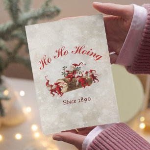 Ho Ho Hoing seit 1890 Vintage Gnome Weihnachten Geschenkanhänger