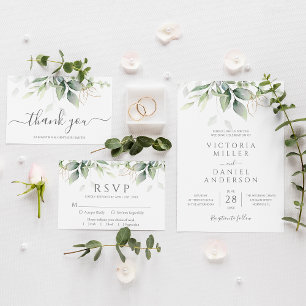 Eukalyptus Greenerity Wedding RSVP Karte