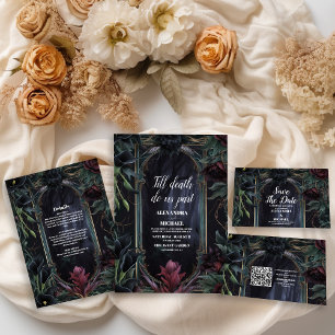 Bis der Tod, Teil Gothic Halloween Hochzeit Save The Date