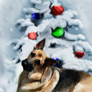 German Shepherd Christmas Geschenke Feiertagskarte