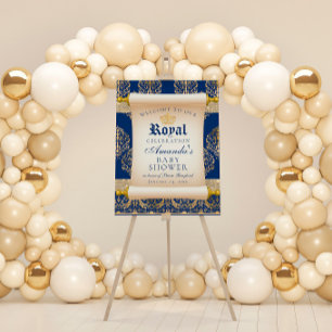 Elegante Scroll Prince Baby Shower Einladung