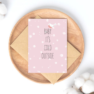 Cartes Pour Fêtes Annuelles Bébé, il fait froid dehors - Noël romantique