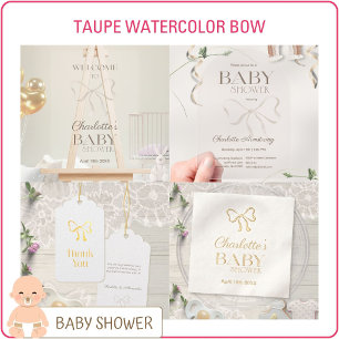 Faire-part de Baby Shower Arc en Rose Poussiéreuse