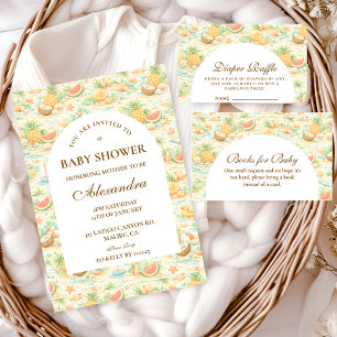 Serviette En Papier Fête Prénatale pour Bébé aux Fruits Tropicaux de l