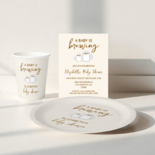 Invitation Une Baby Shower 'Un Bébé Est En Train De Cuire'