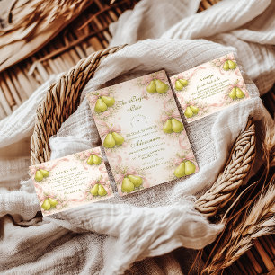 Invitation La Mariée Parfaite avec des Poires pour l'Enterrem