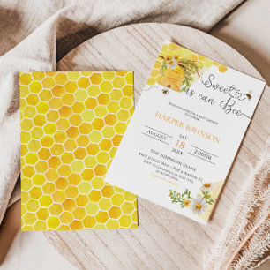 Sweet as Can Bee Honeycomb Daisy Baby Shower Invit Einladung