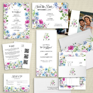 Invitation Élégant Fleur sauvage Jardin Mariage Floral