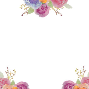 Aquarelle Floral Faire-part de mariage brillant