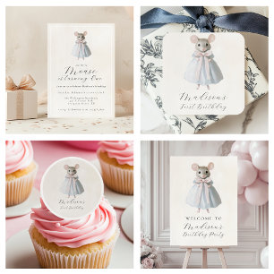 Erste Geburtstagsmuse Whimsistische Viktorianisch  Einladung