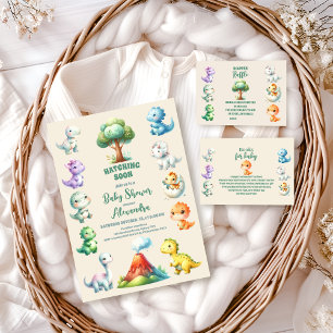 Dinosaurier Egg Niedlich Watercolor Babydusche Pappteller