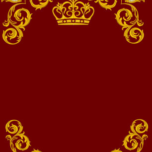 Rot und Gold Royal Crown Polterabend Einladung