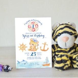 Wassersportler mit Nautiker und Pastellfarbe Einladung