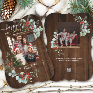 Merry Verheiratet Greenery Wasserfarbe Foto Holz Keramikornament