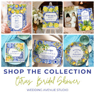 Étiquette Fête des mariées principale au citron - Retour