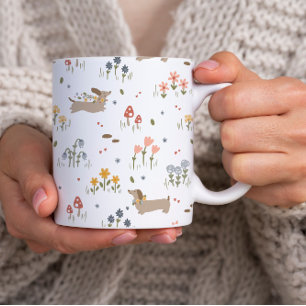 Dackel Lover Weiner Hunde Wurst Hunde Wildblume Pappteller