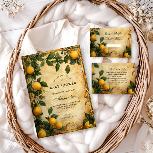 Invitation Baby Shower Jardin au Citron Doux