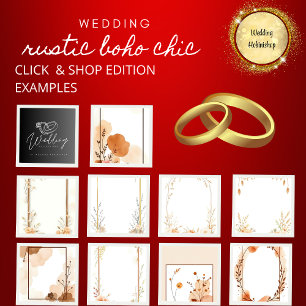 Carte Rustique Earthy Floral Harmony Mariage