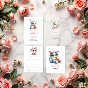 Carte Conseil Un lapin est en chemin Baby shower