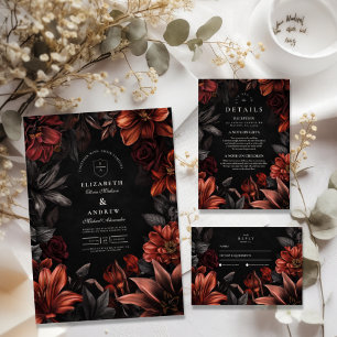 Antike Jugendstil-Hochzeit Dankeskarte