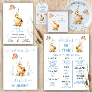 Lucky Duck 1. Geburtstag Party Geschenkanhänger