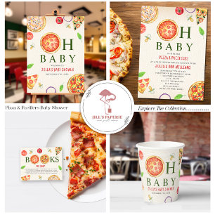Pizza + Pacificateurs Baby shower Invitation