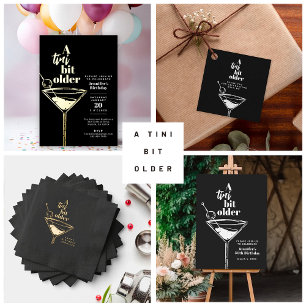 A Tini Bit Older Martini Geburtstagsparty Tragetasche