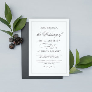Simply Elegant Affair Wedding Invitation Einladung
