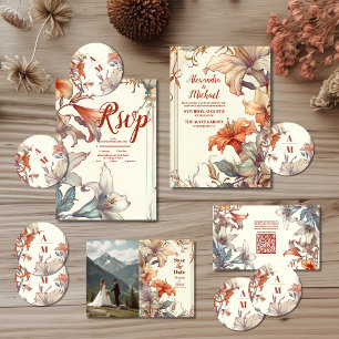 Invitation Vintage Floral Art Nouveau Mariage