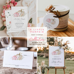 Unsere kleine Pumpkin Girl Babydusche Einladung