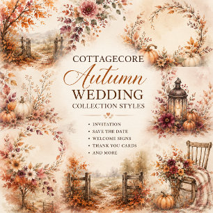 Invitation couronne de mariage rustique Cottagecore récolte d
