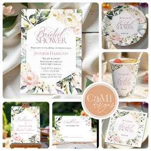 Invitations En Acrylique Brunch et Bubbly   Fête des mariées florale Boho