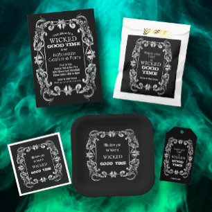 Papier Budget frontière Ornat Halloween Invitations