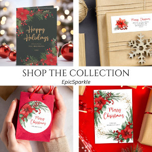 Botanischer Roter Frohe Weihnachten